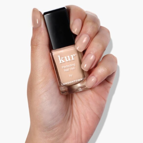 ❣️2/$36 NEW Londontown Kur Perfecting Nail Veil No. 1 Apricot Beige Full Sz 12mL - Picture 1 of 5